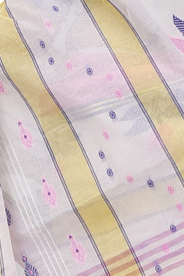 Pink Pure Cotton Udichi Tant Saree (1158)